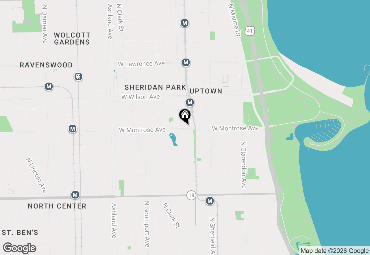 Map of 1100 W Montrose Avenue #406, Chicago, IL 60613
