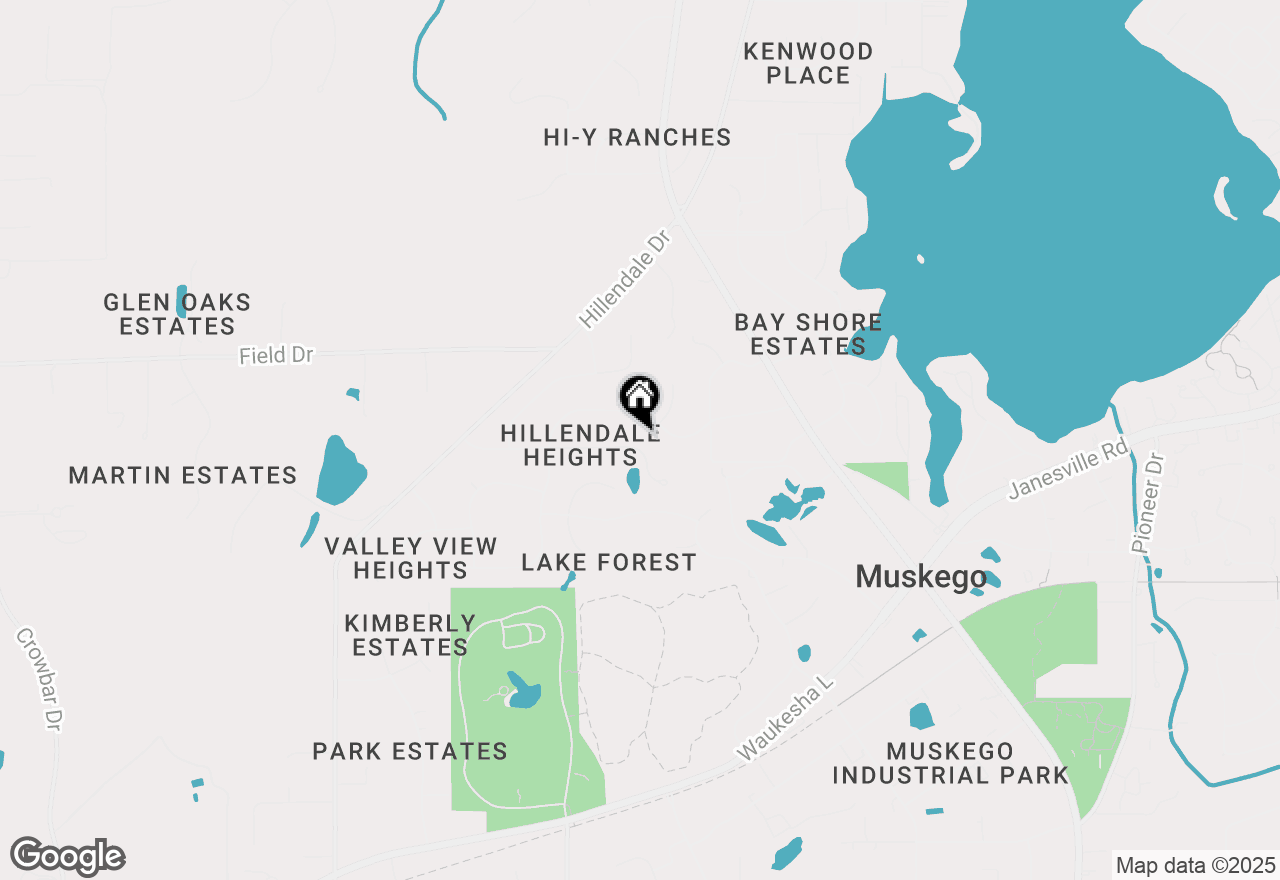 Map of S76W19774 Sunny Hill Dr, Muskego, WI 53150