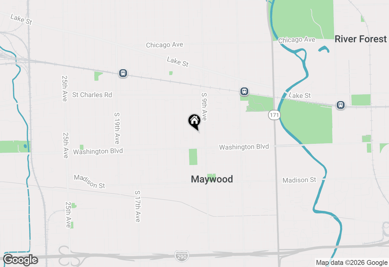 Map of 406 S 10th Avenue, Maywood, IL 60153