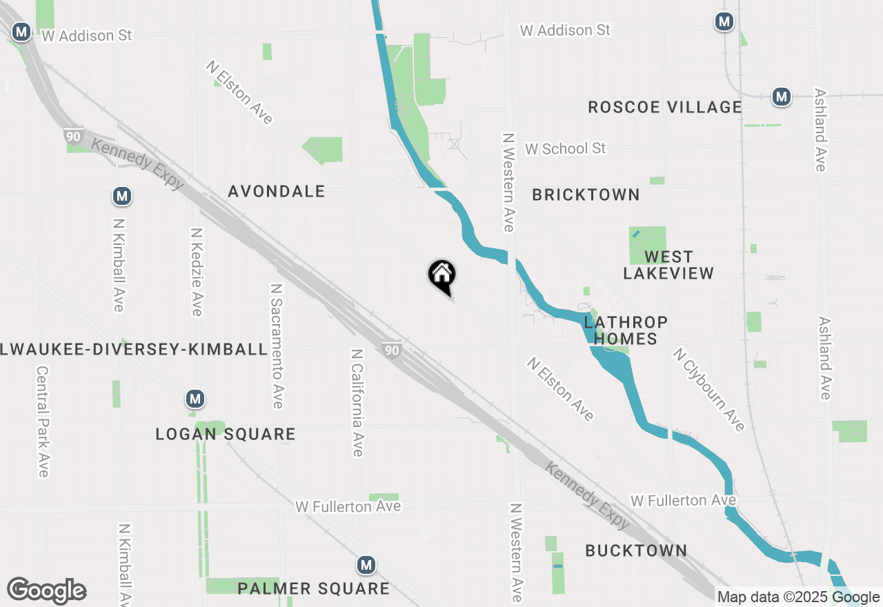 Map of 2546 W George Street #G, Chicago, IL 60618