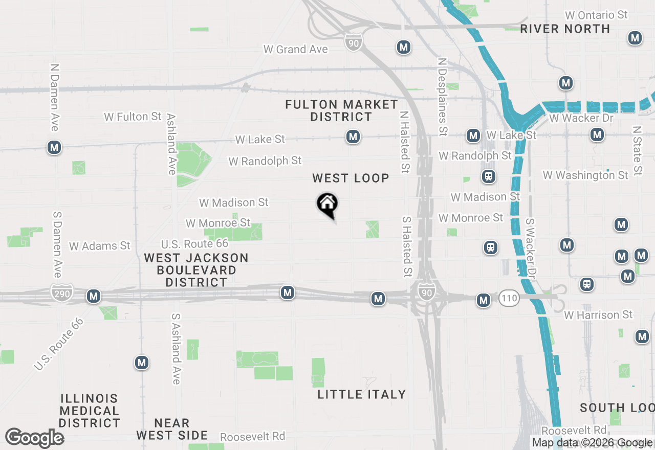 Map of 1043 W Monroe Street #3, Chicago, IL 60607
