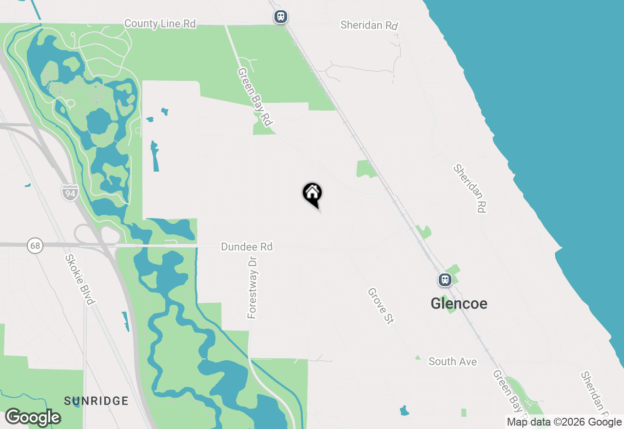 Map of 1020 Bluff Road, Glencoe, IL 60022