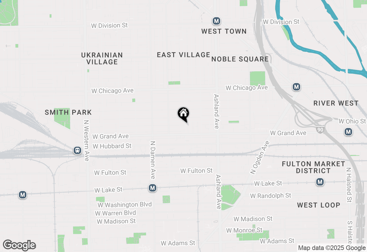 Map of 530 N Wood Street #D, Chicago, IL 60622