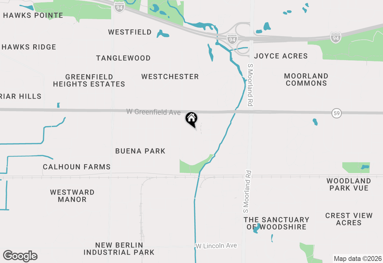 Map of 1505 S Carriage Ln, New Berlin, WI 53151