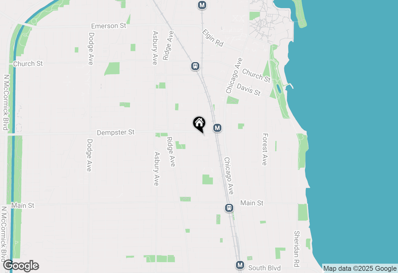 Map of 1234 Elmwood Avenue #3B, Evanston, IL 60202