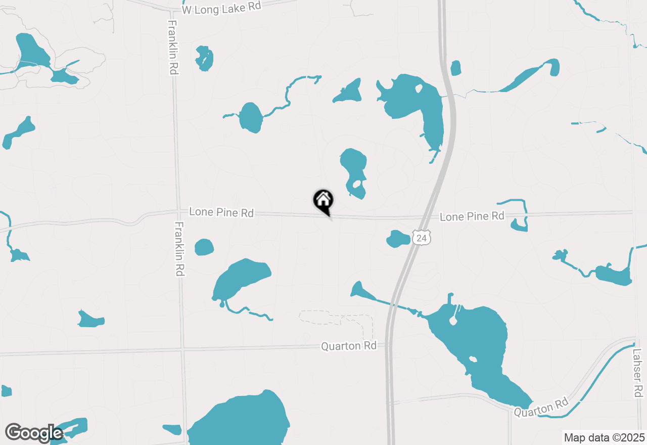 Map of 1327 Lone Pine Road, Bloomfield Hills, MI 48302