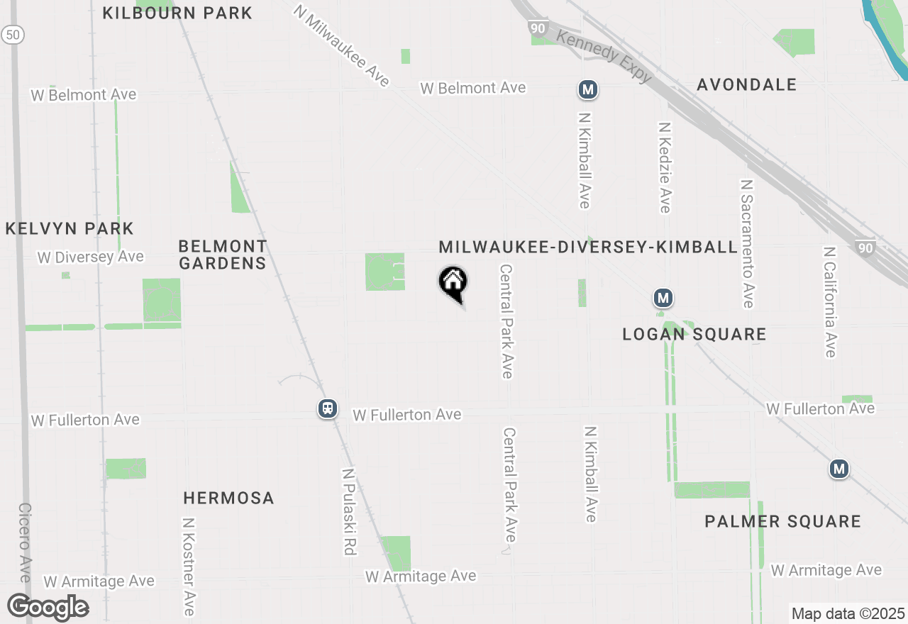 Map of 2629 N Ridgeway Avenue #3, Chicago, IL 60647