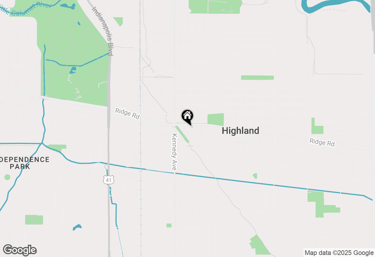 Map of 2888 Cambridge Way, Highland, IN 46322