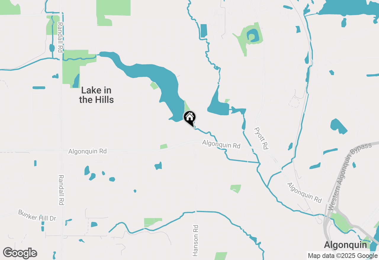 Map of 19 Hilltop Drive, Lake In The Hills, IL 60156