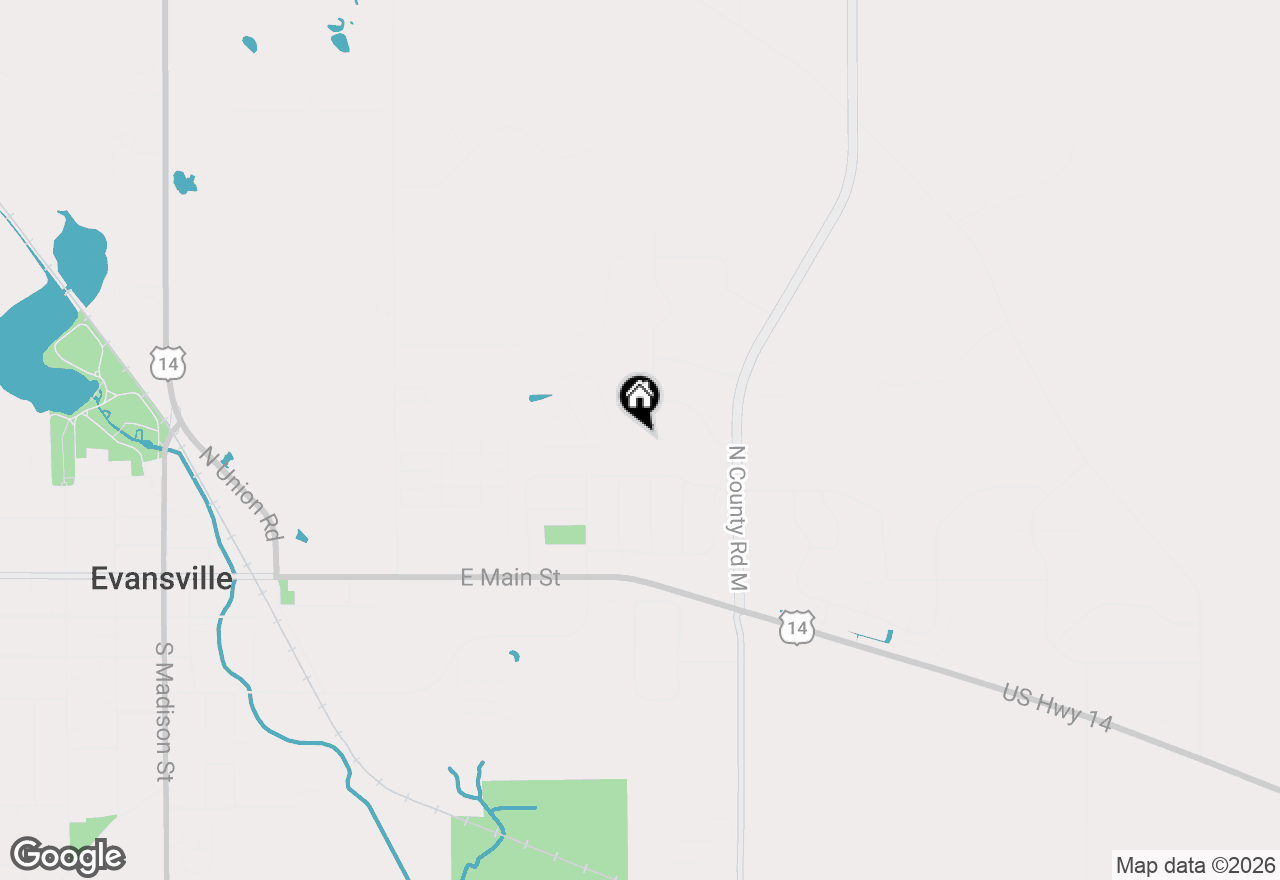 Map of 7801 N Robert Drive, Evansville, WI 53536