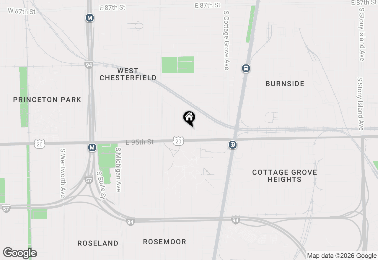 Map of 9421 S Rhodes Avenue, Chicago, IL 60619