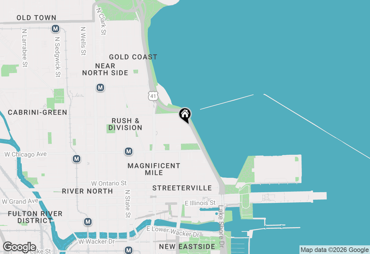 Map of 900 N Lake Shore Drive #2903, Chicago, IL 60611