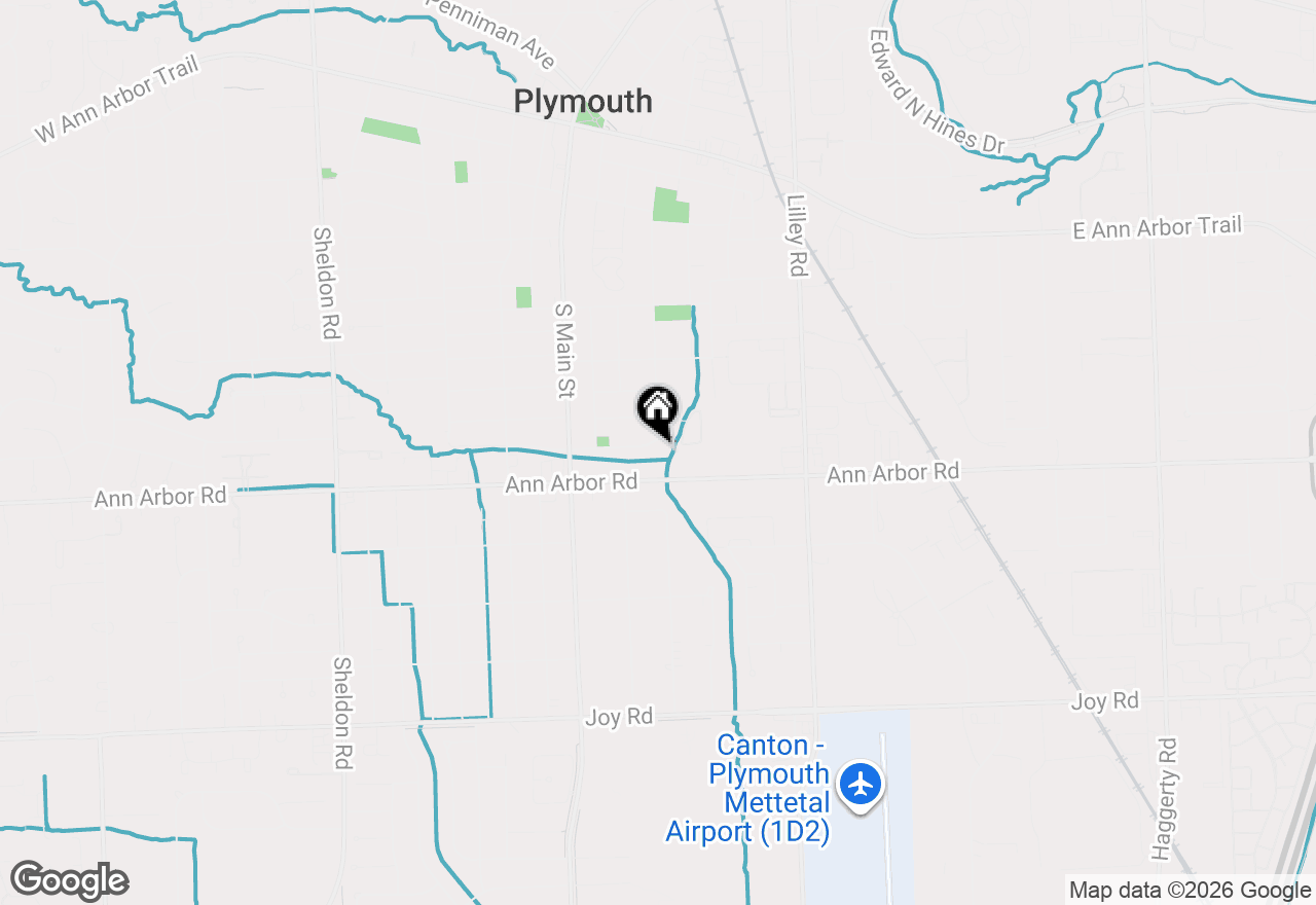 Map of 595 Byron Street, Plymouth, MI 48170
