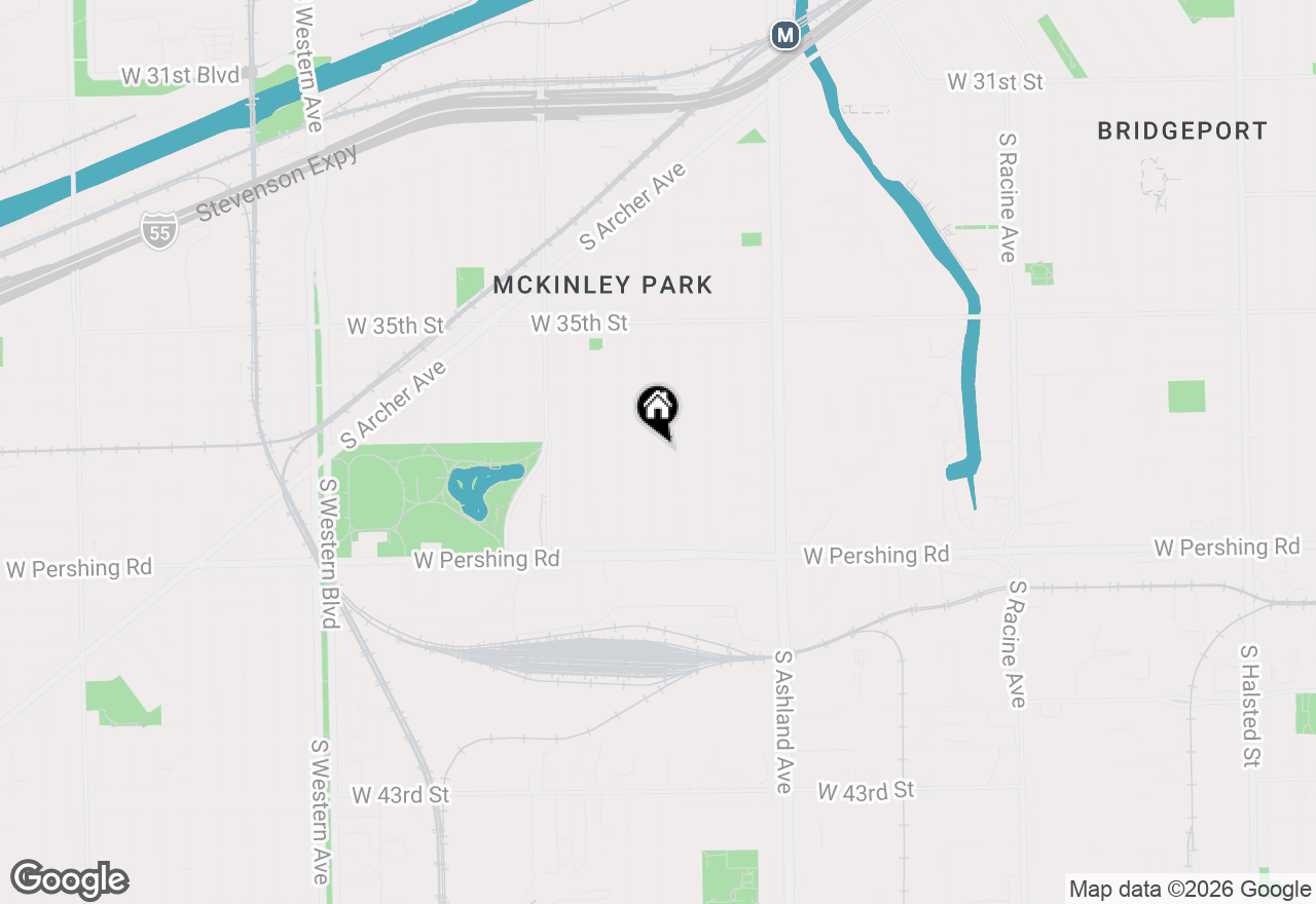 Map of 3710 S Wood Street #2, Chicago, IL 60609