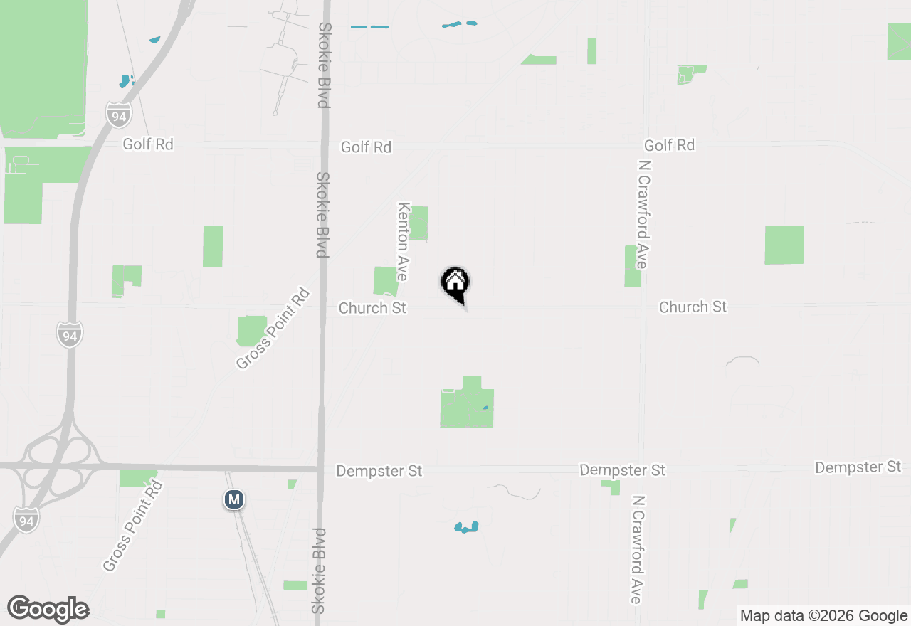 Map of 4443 Church Street, Skokie, IL 60076