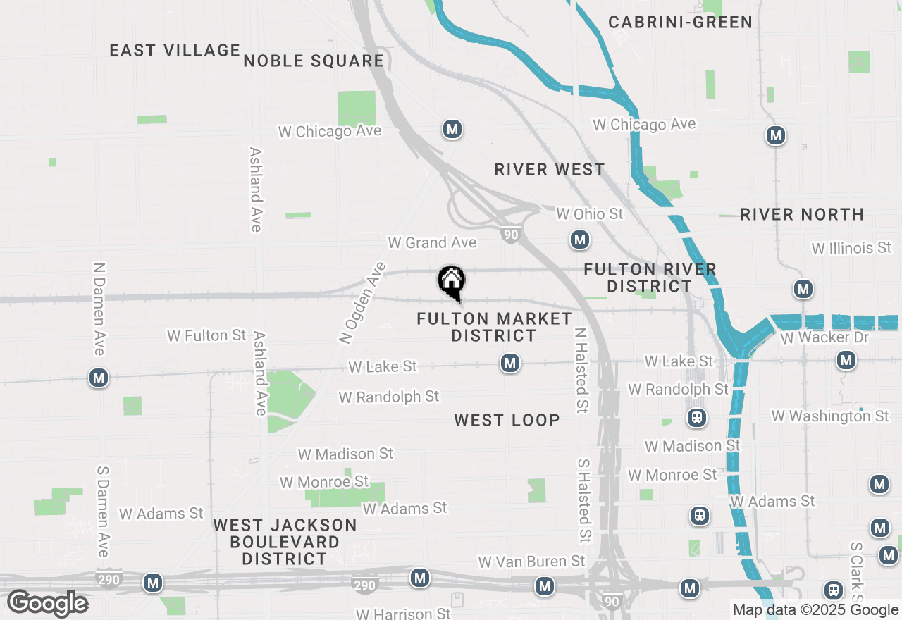 Map of 1114 W Carroll Avenue #PH-3202, Chicago, IL 60607