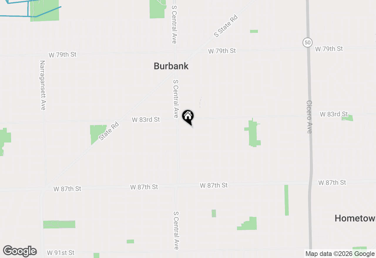 Map of 5517 W 83rd Place, Burbank, IL 60459