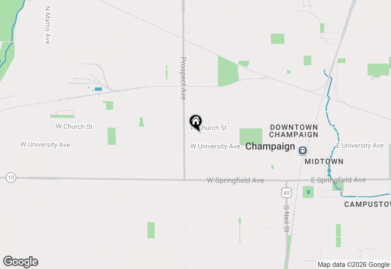 Map of 806 W Park Avenue, Champaign, IL 61820