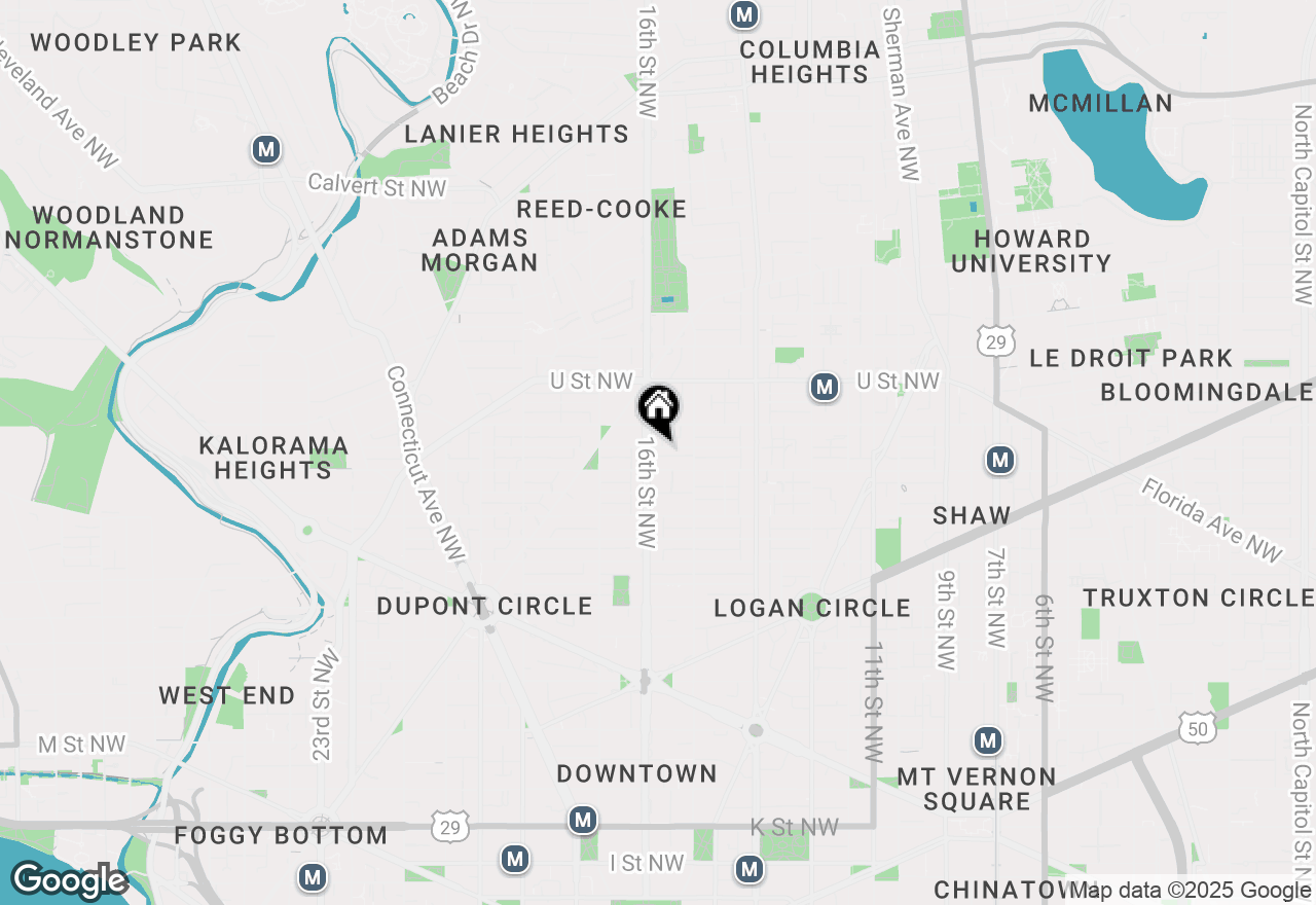 Map of 1538 Swann Street Nw, Washington, DC 20009
