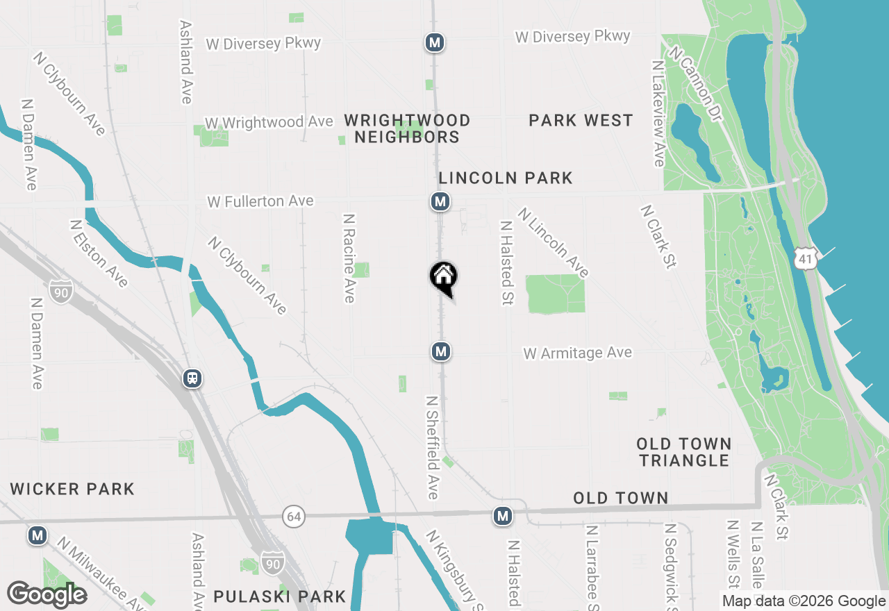 Map of 2112 N Bissell Street #G, Chicago, IL 60614