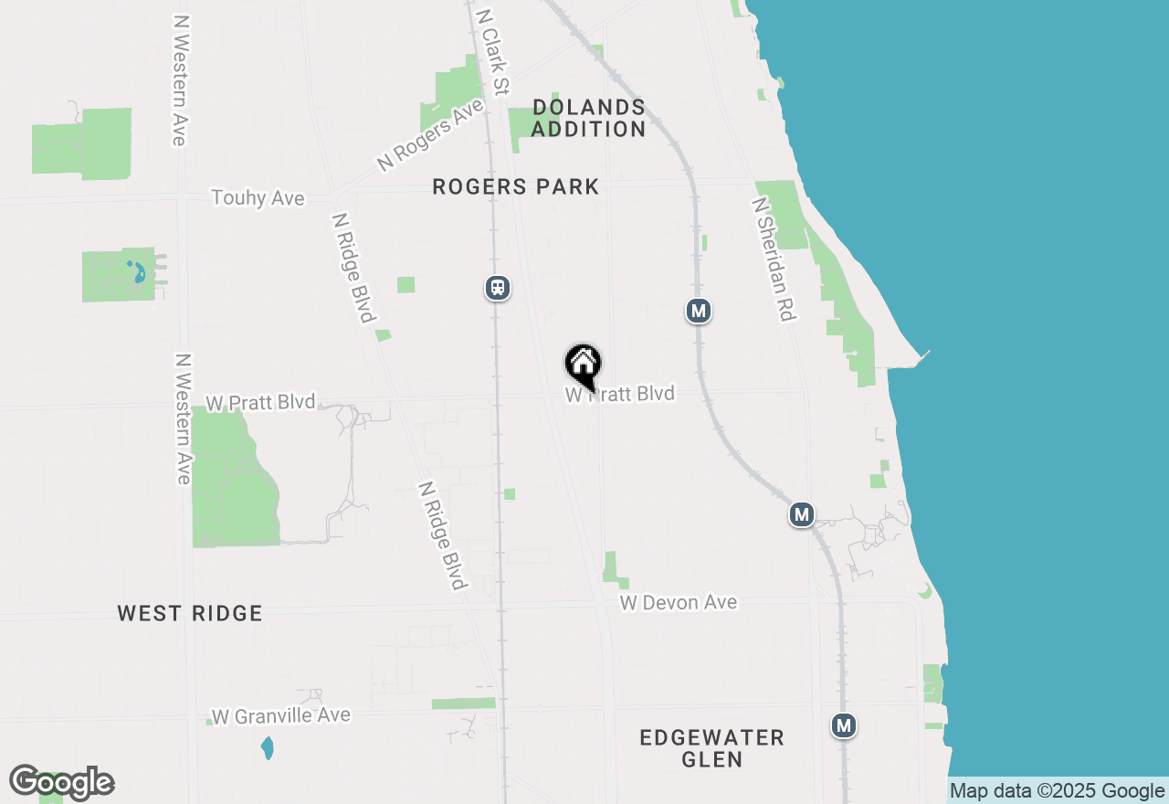 Map of 1627 W Pratt Boulevard #3, Chicago, IL 60626