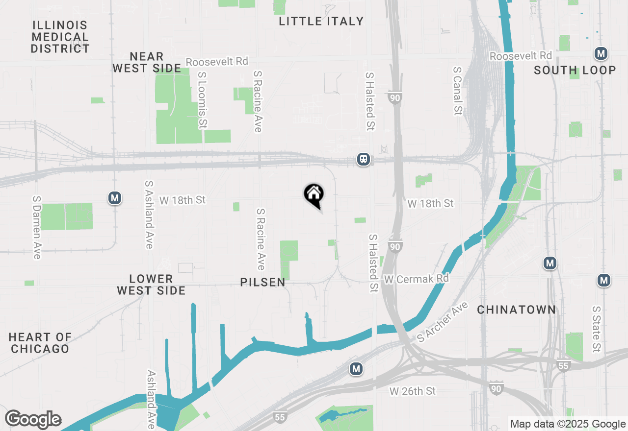 Map of 1838 S Morgan Street #2, Chicago, IL 60608