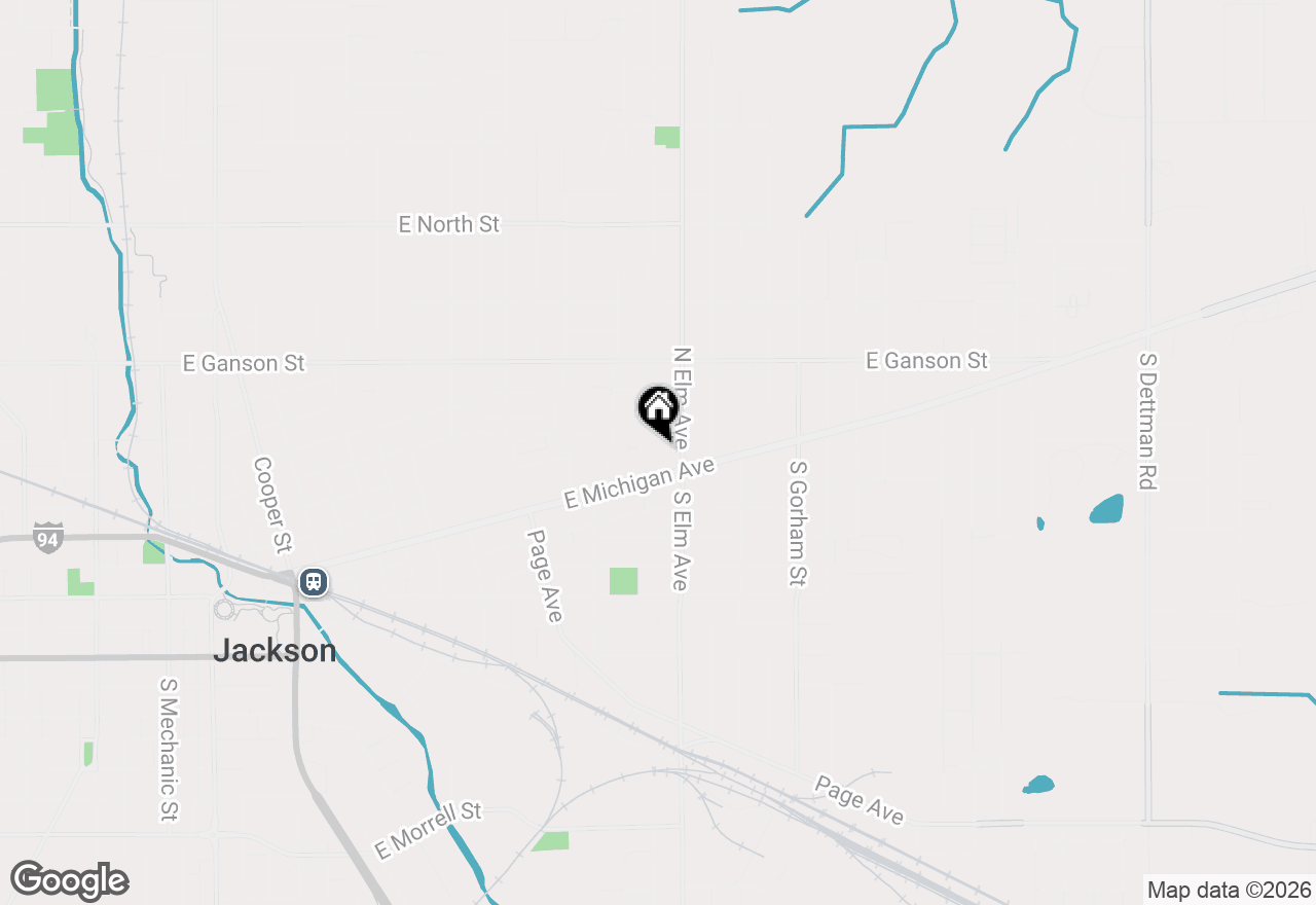 Map of 110 N Elm Avenue, Jackson, MI 49202