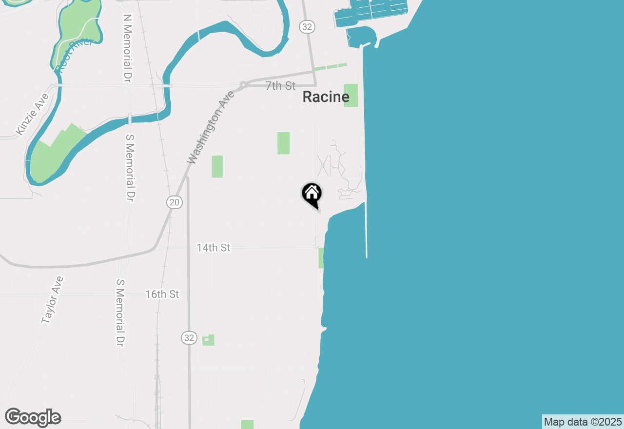 Map of 1228 Main St, Racine, WI 53403