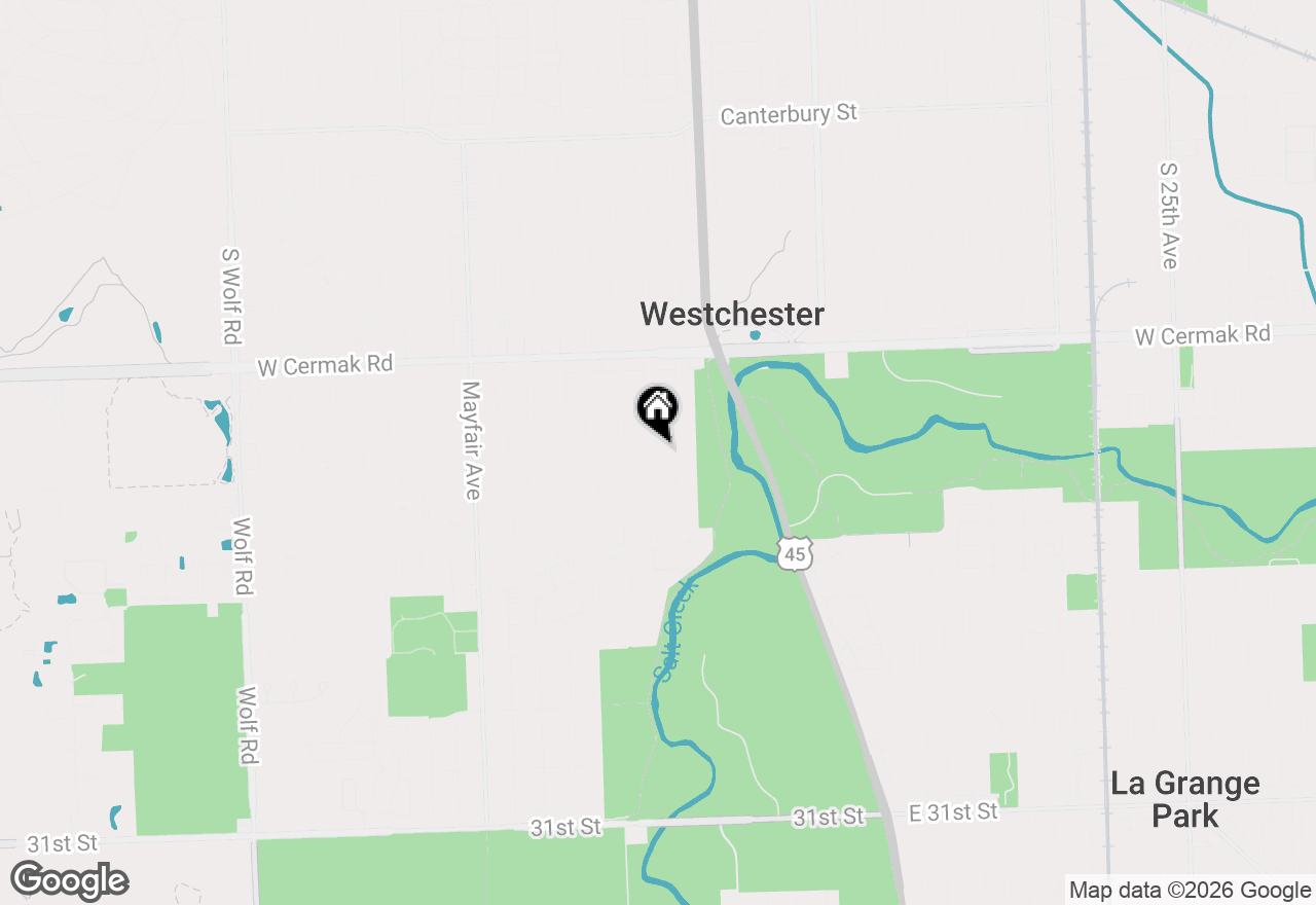 Map of 2343 Hawthorne Avenue, Westchester, IL 60154