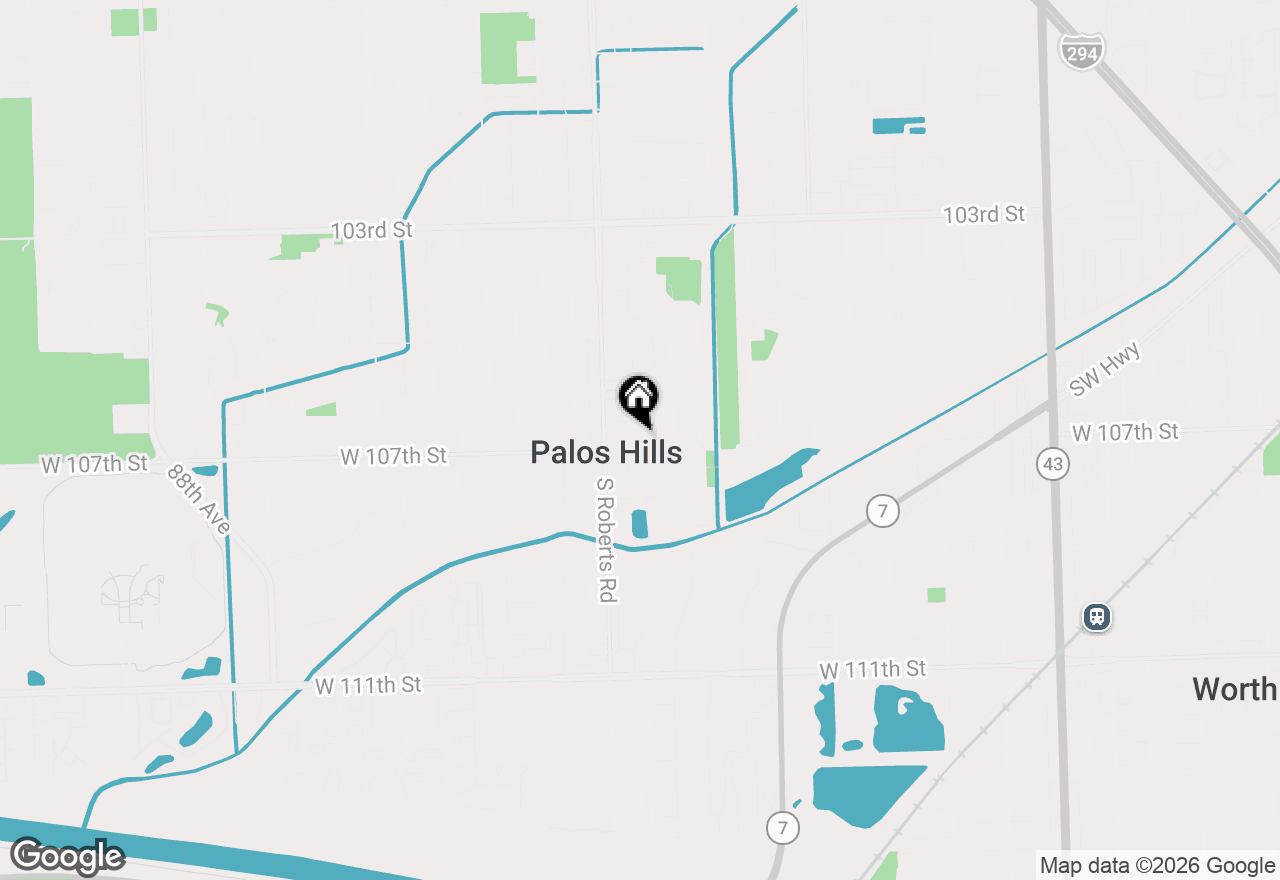 Map of 10640 S Brooklodge Lane #2B, Palos Hills, IL 60465