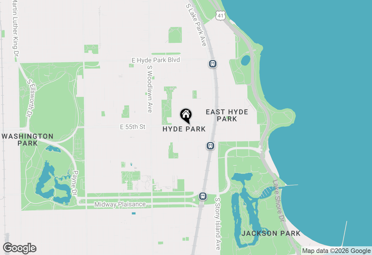 Map of 1400 E 55th Place #202S, Chicago, IL 60637