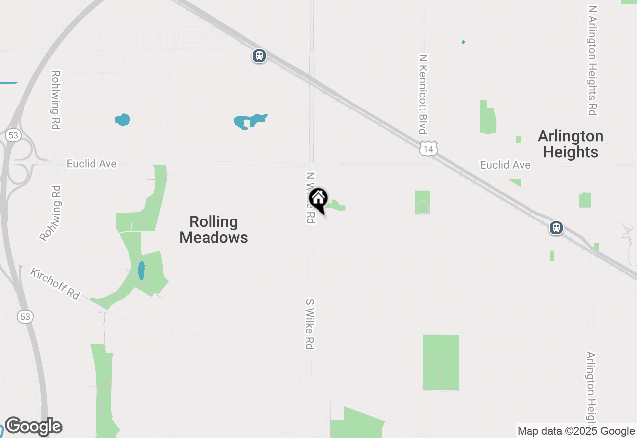 Map of 1709 W Miner Street, Arlington Heights, IL 60005