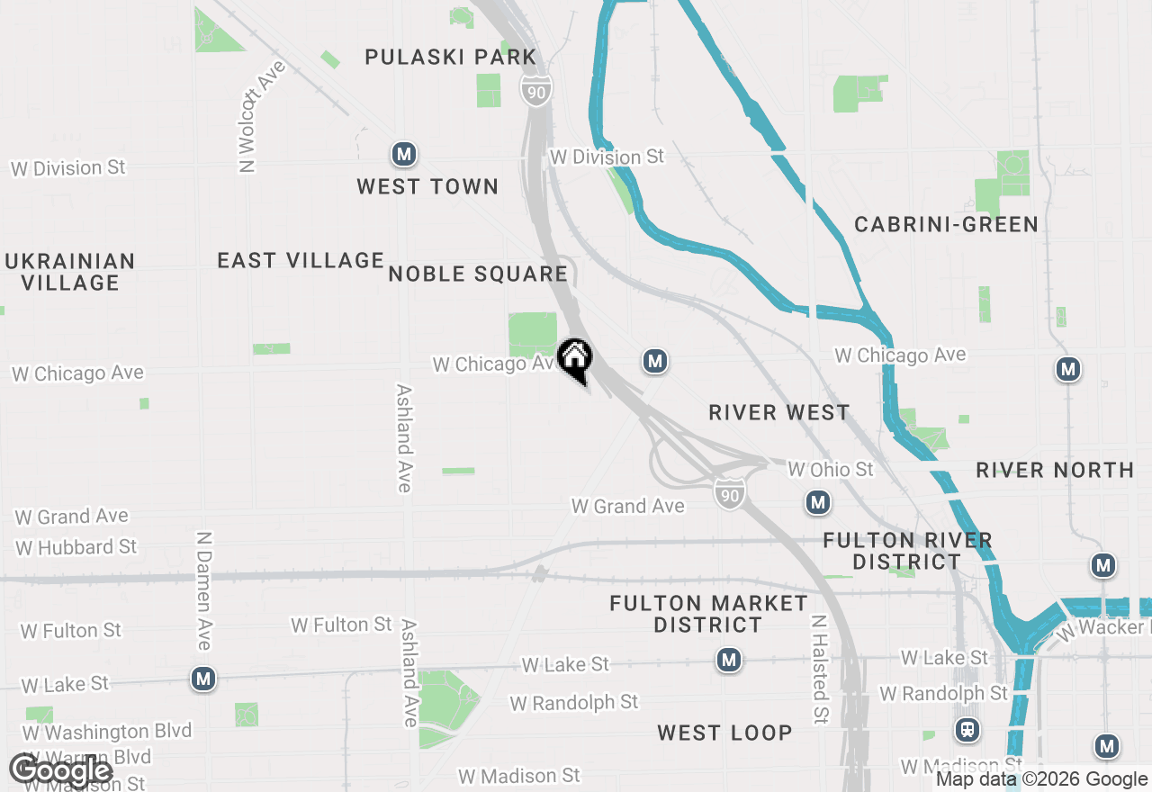 Map of 719 N Elizabeth Street #3N, Chicago, IL 60642