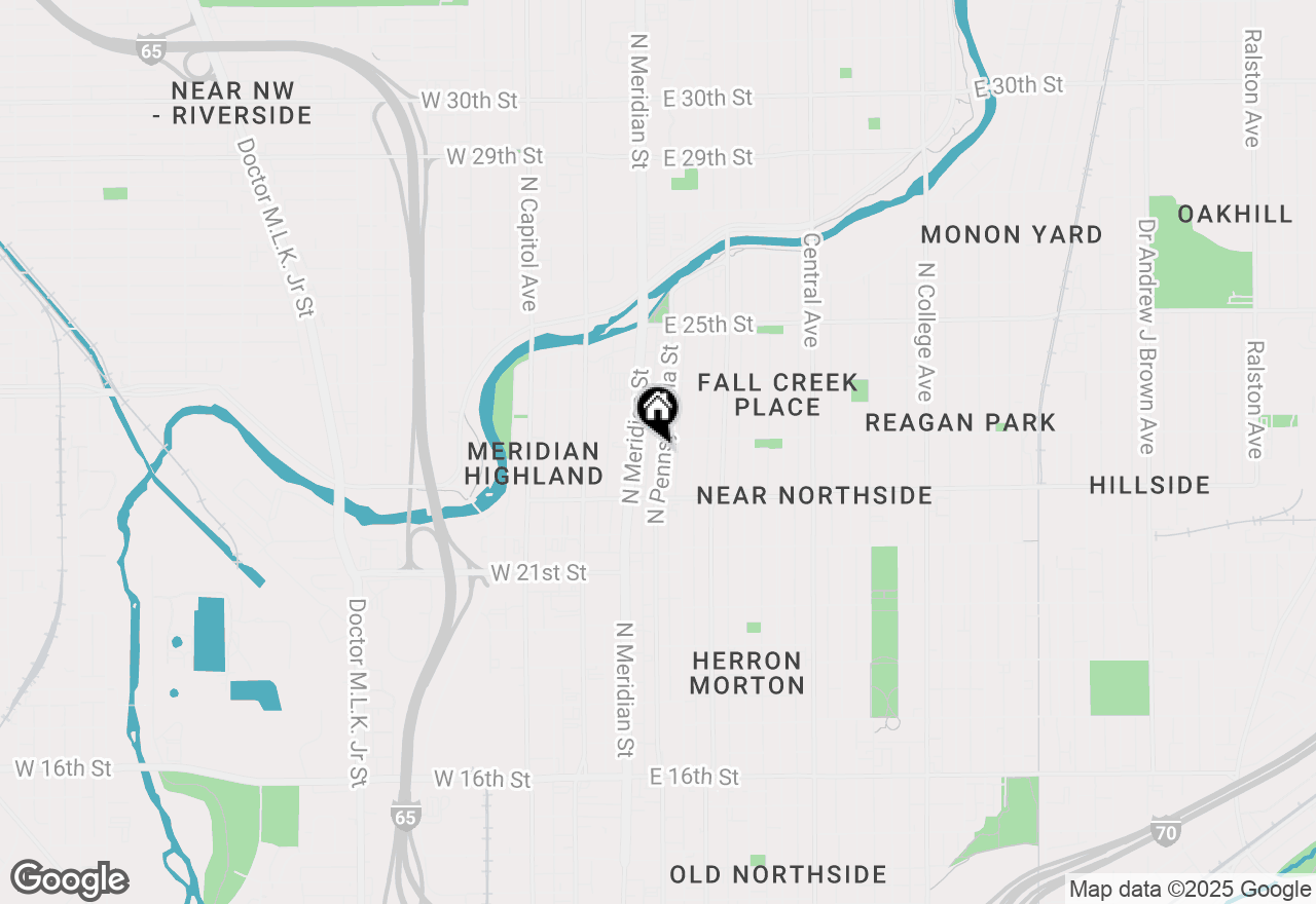 Map of 2250 N Pennsylvania Street #8, Indianapolis, IN 46205