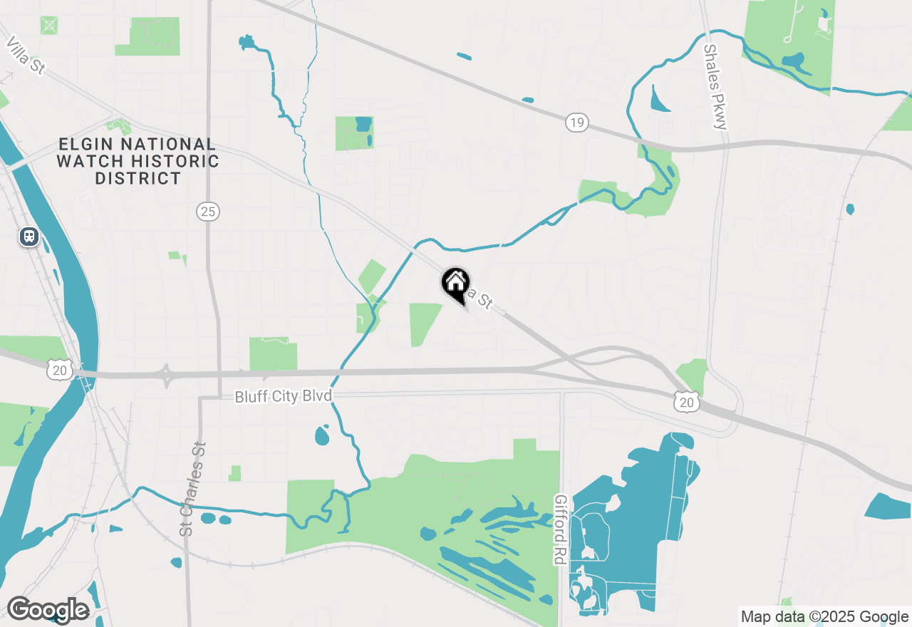 Map of 664 Dickie Avenue, Elgin, IL 60120