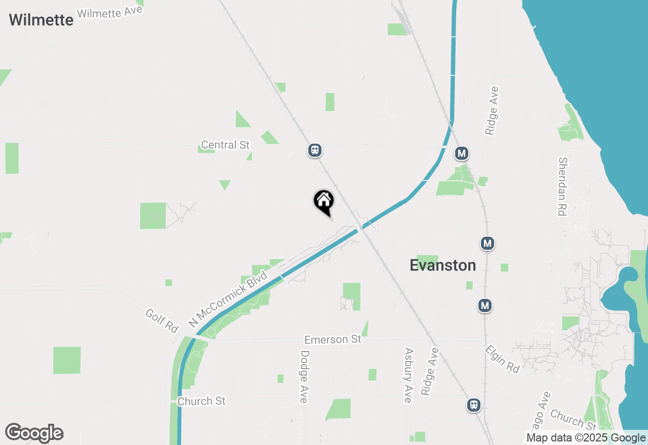 Map of 1809 Grant Street, Evanston, IL 60201