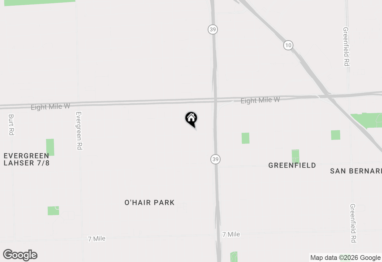 Map of 20220 Glastonbury Road, Detroit, MI 48219