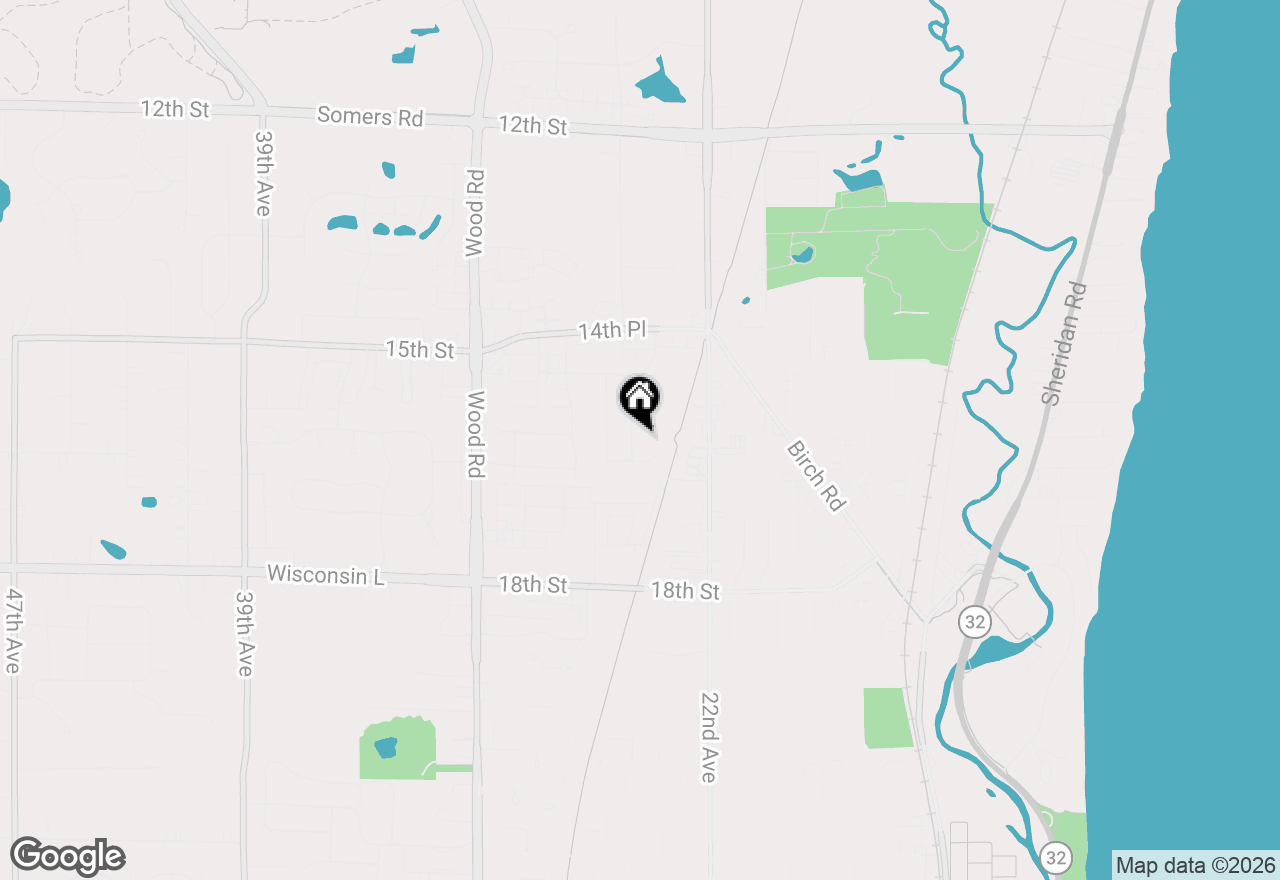 Map of 1611 24th Ave, Kenosha, WI 53140