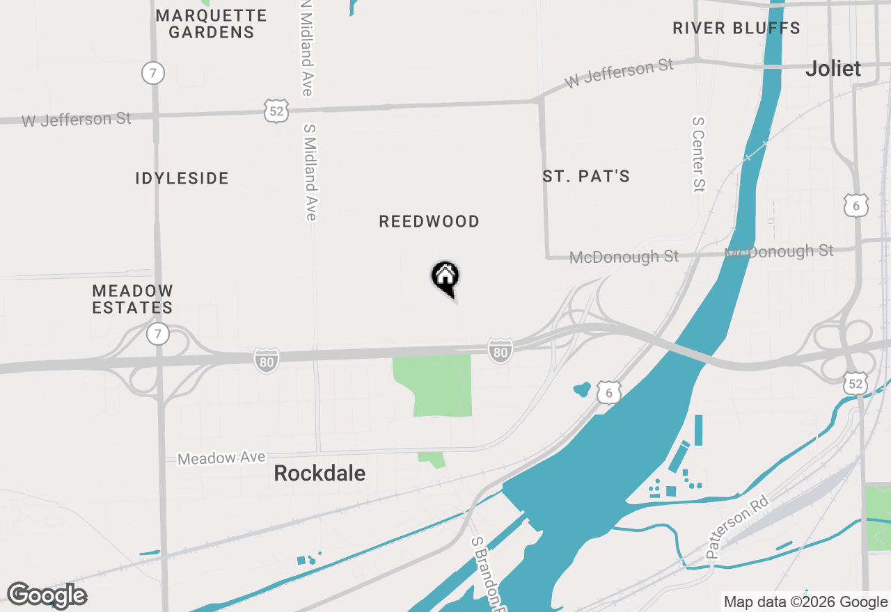 Map of 1051 Cottage Place, Joliet, IL 60436