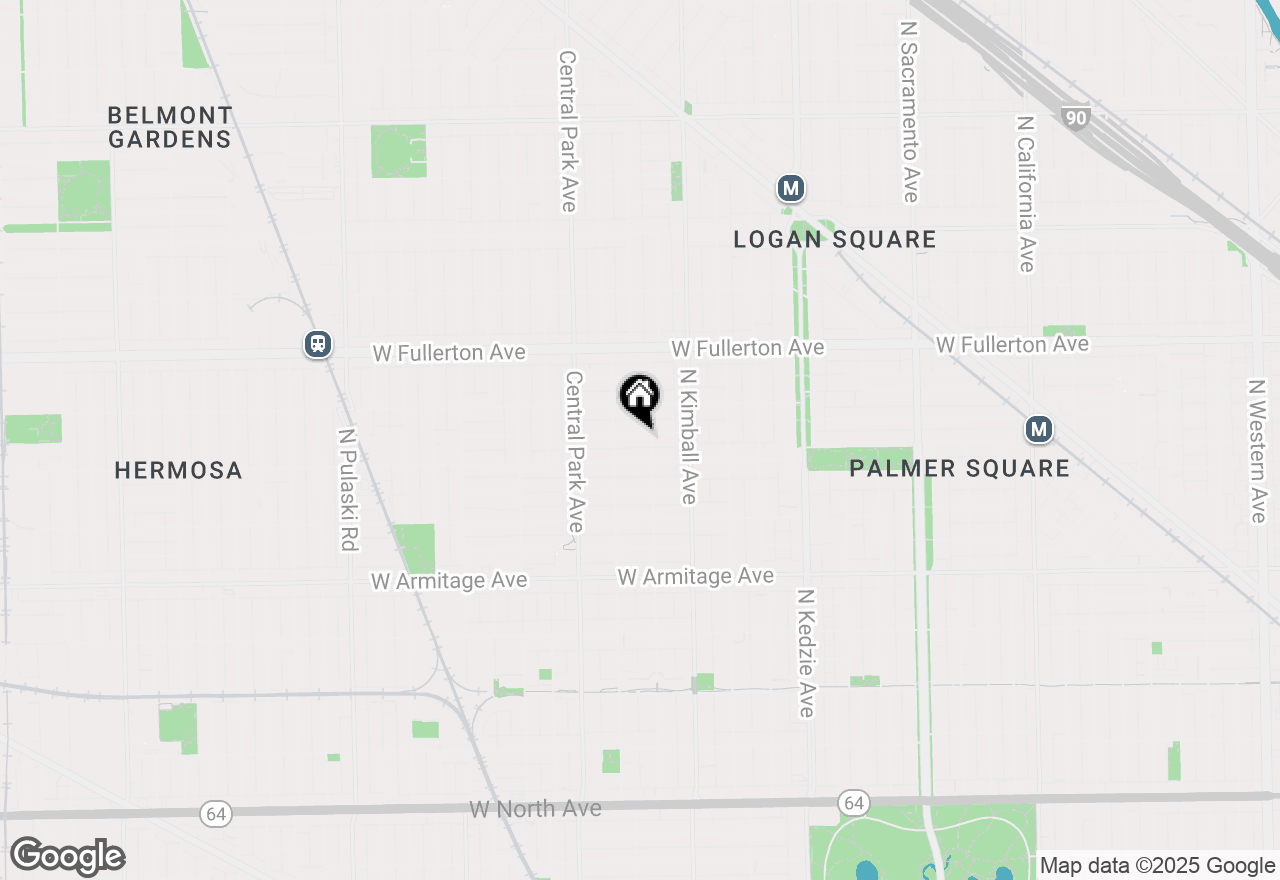 Map of 3509 W Lyndale Street #1, Chicago, IL 60647