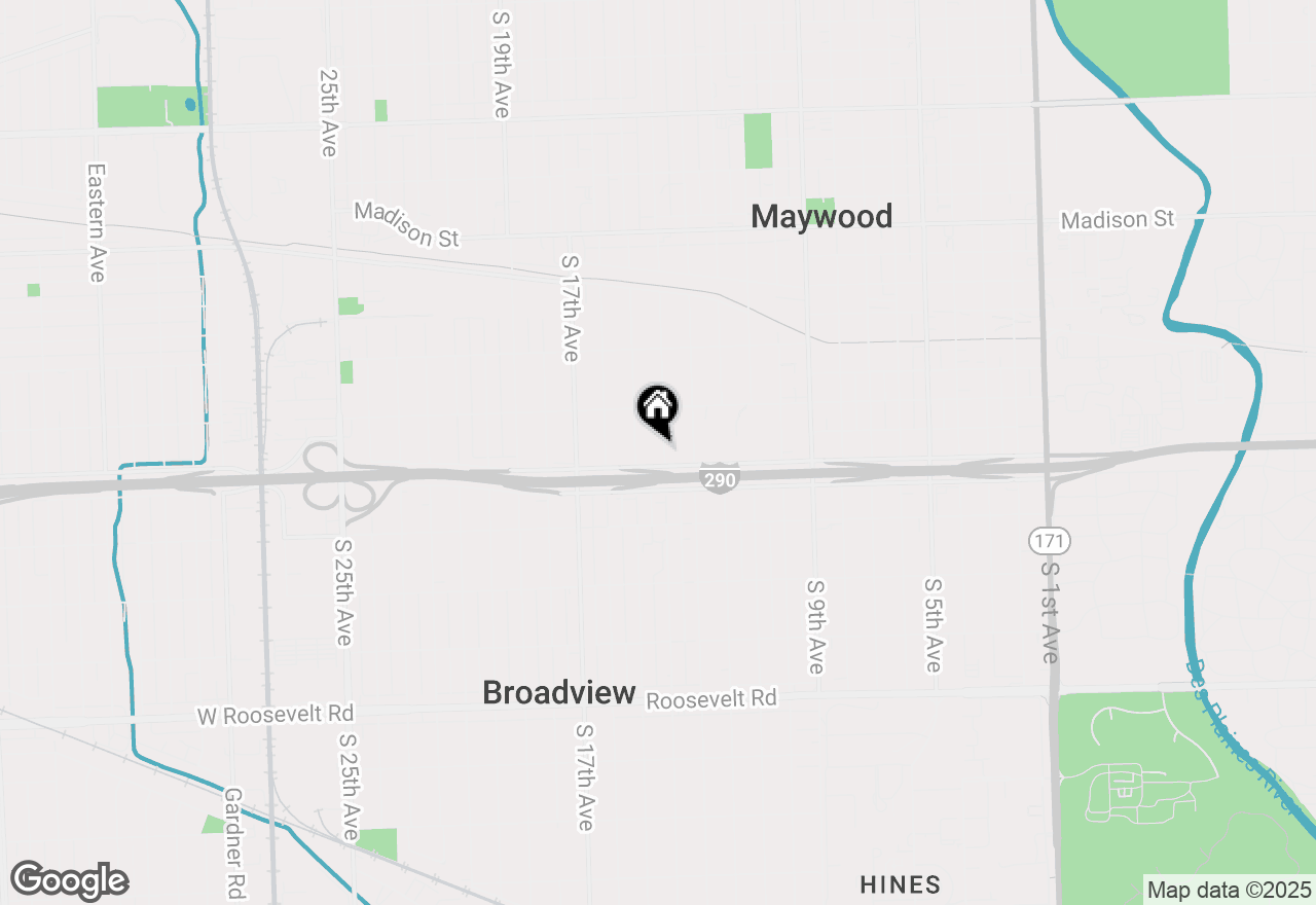 Map of 1636 S 14th Avenue, Maywood, IL 60153