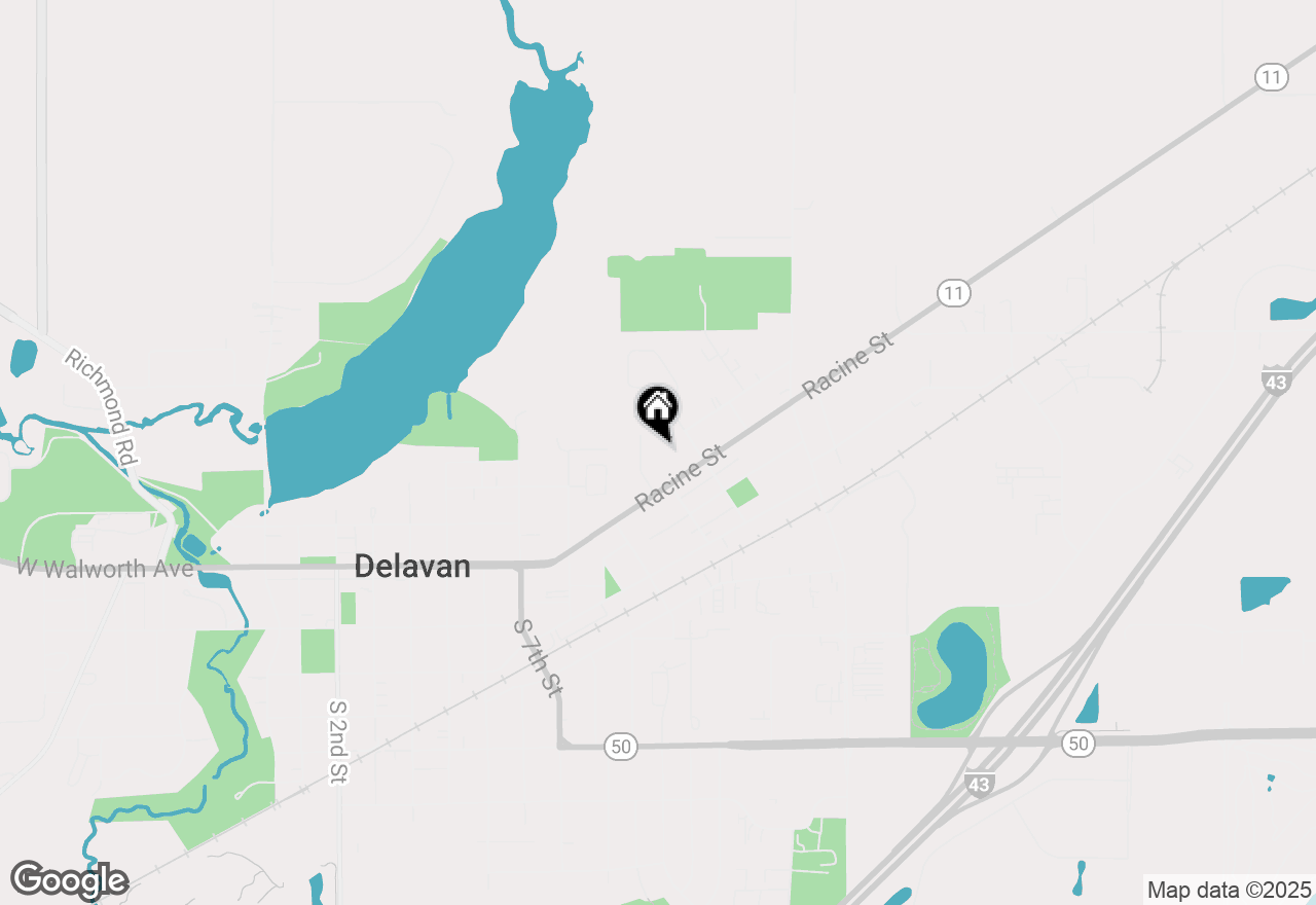 Map of 965 Racine St, Delavan, WI 53115