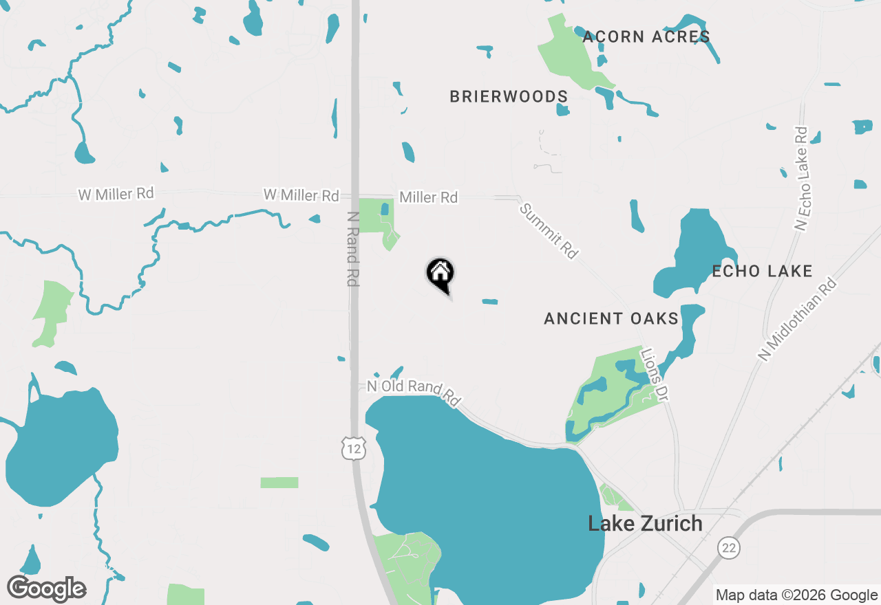 Map of 12 Johnathan Road, Lake Zurich, IL 60047