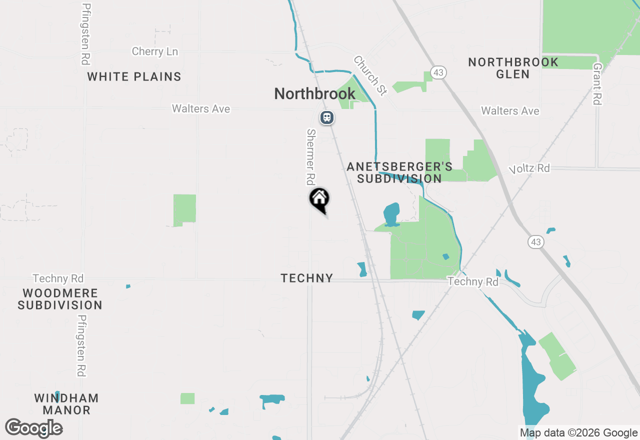 Map of 1772 Lancaster Way, Northbrook, IL 60062