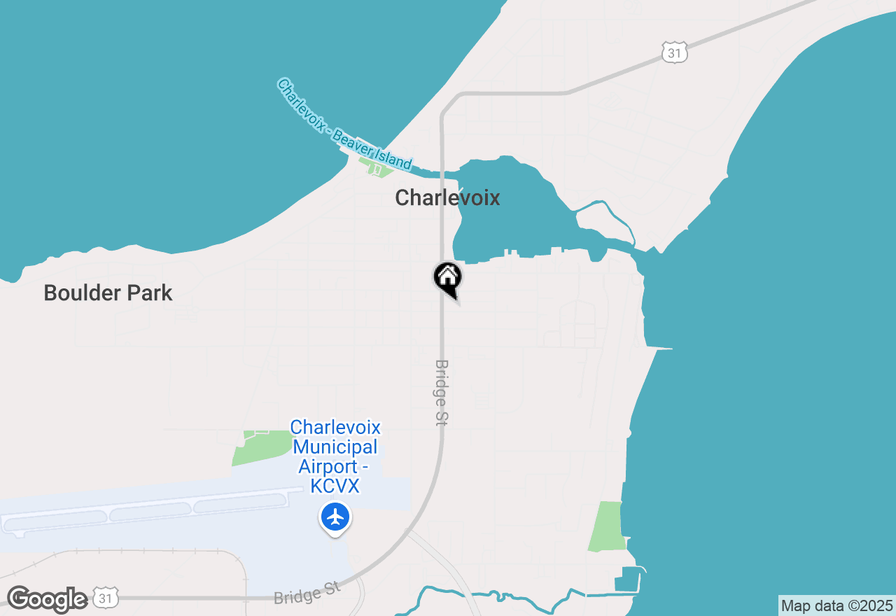 Map of 710 Bridge Street, Charlevoix, MI 49720
