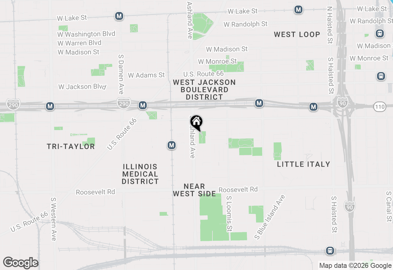 Map of 727 S Ashland Avenue #B, Chicago, IL 60607