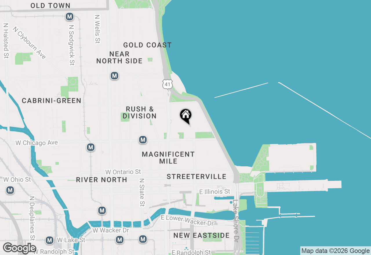 Map of 201 E Chestnut Street #23A, Chicago, IL 60611