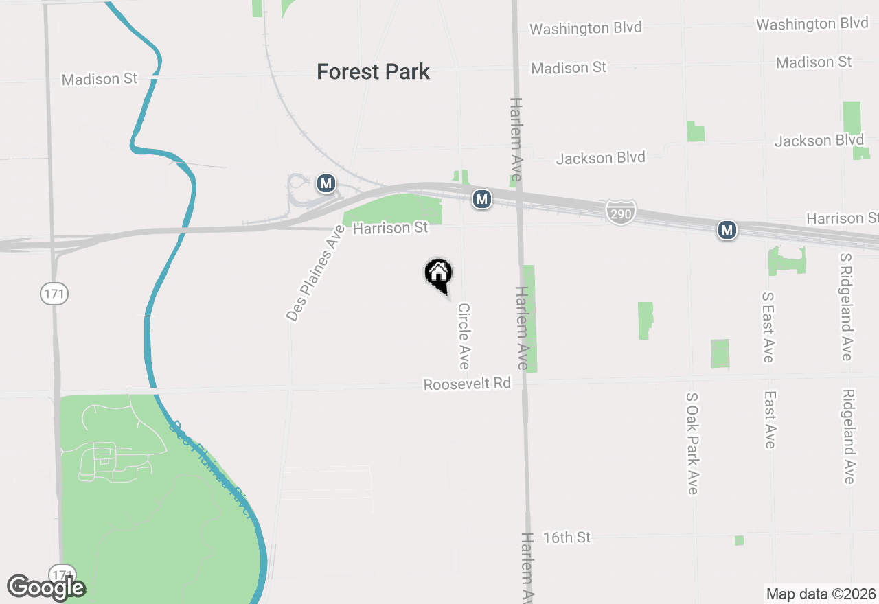 Map of 947 Hannah Avenue, Forest Park, IL 60130