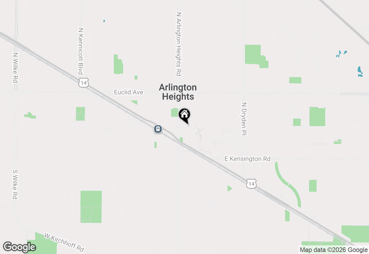 Map of 116 N Pine Avenue, Arlington Heights, IL 60004