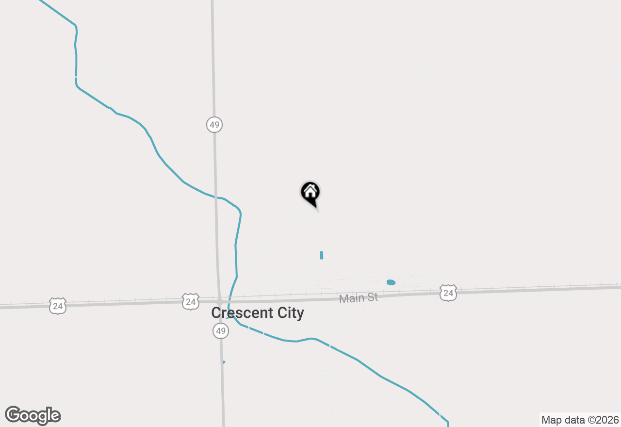 Map of 601 N Church Street, Crescent City, IL 60928